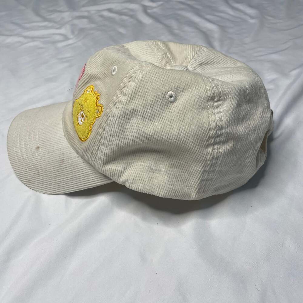 Care Bears Embroidered Corduroy Dad Hat Adjustable Strap Cream Off-White - Picture 3 of 6